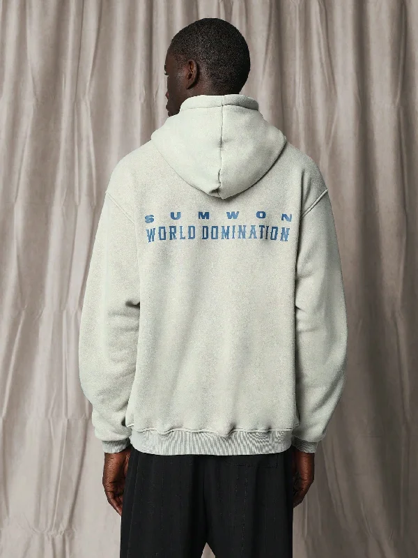 Lowest Price Washed Overhead NY Graphic Printed Hoodie
