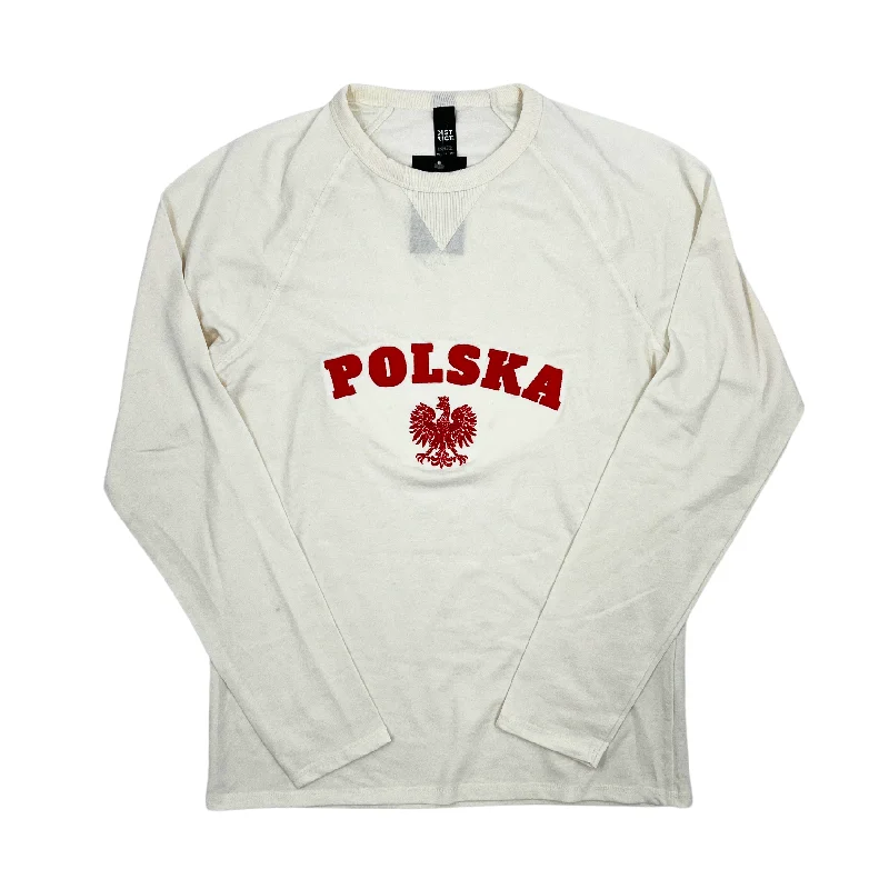 Super Deal Polska With The White Eagle French Terry Cream Shirt