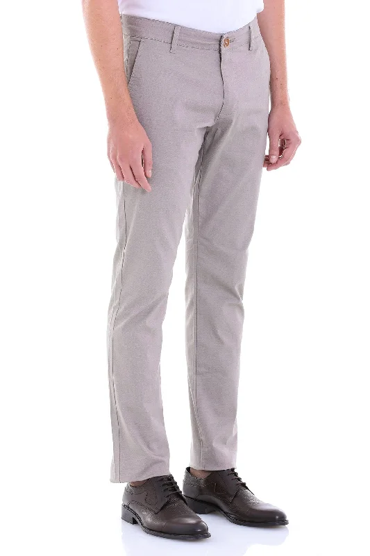 Weekend Specials to Snag Regular Fit Side Pocket Light Mink Cotton Casual Pants