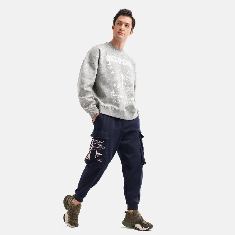 Weekend Deals You Can't Resist Delusion Oversized Fleece Sweatshirt in Grey Melange