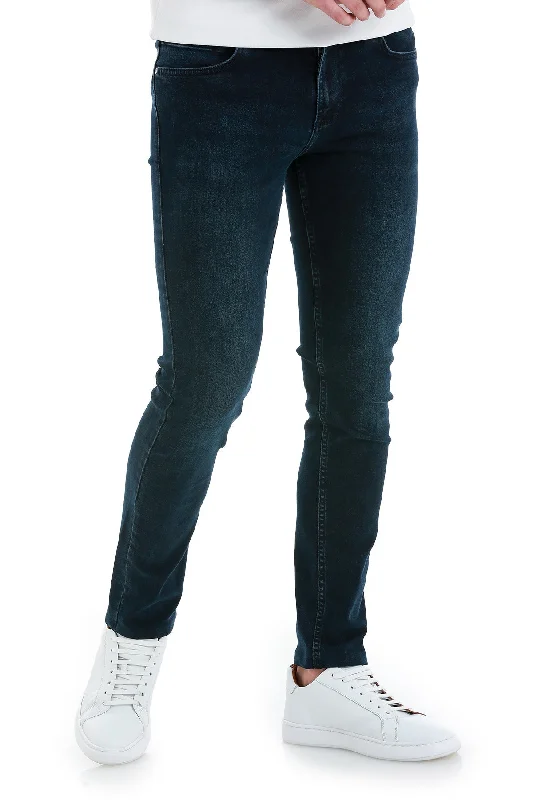 Final Markdown Slim Fit 5 Pocket Low Waist /  Unpleated Cotton & Elastane Denim, Navy