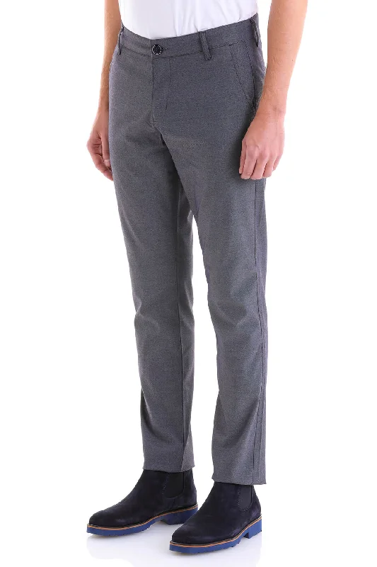 Weekend Specials to Indulge In Regular Fit Side Pocket Light Navy Cotton Casual Pants