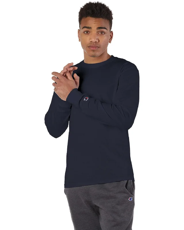 Midnight Sale Champion Long Sleeve Tagless T-Shirt | Navy