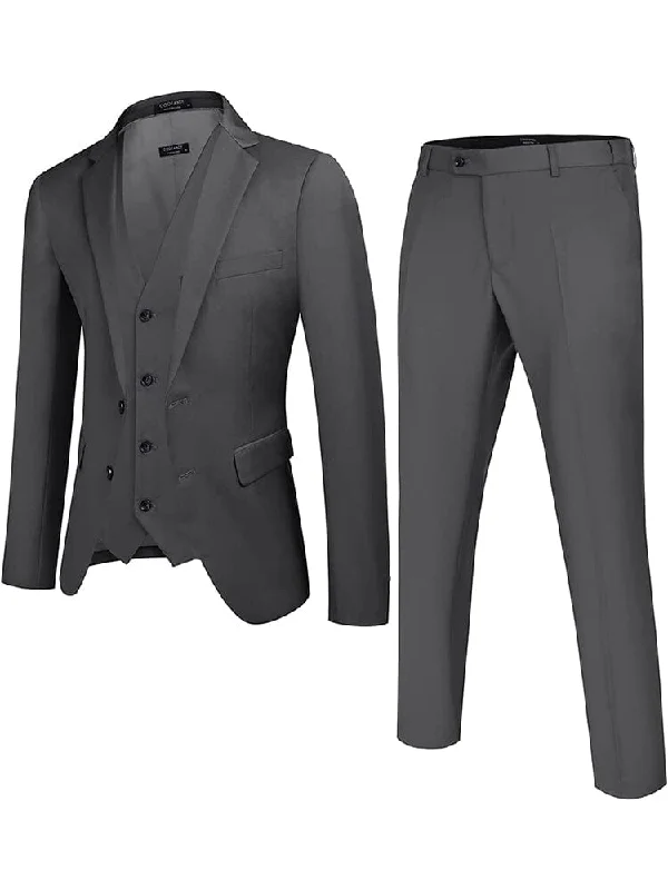 Great Deal Solid Blazer Jacket Vest Pants Suits (US Only)
