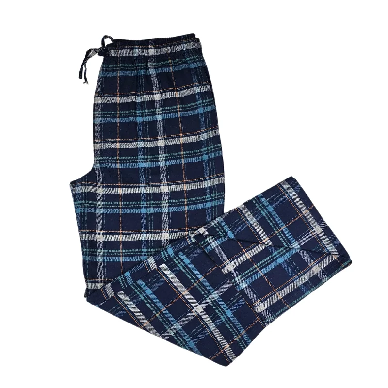Unmissable Offer Men's Flannel Lounge Pant / Multi Blue Plaid