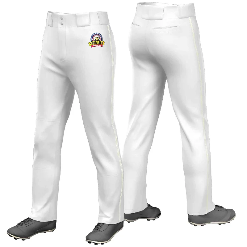 Price Blitz Custom White Cream Classic Fit Stretch Practice Loose-fit Baseball Pants