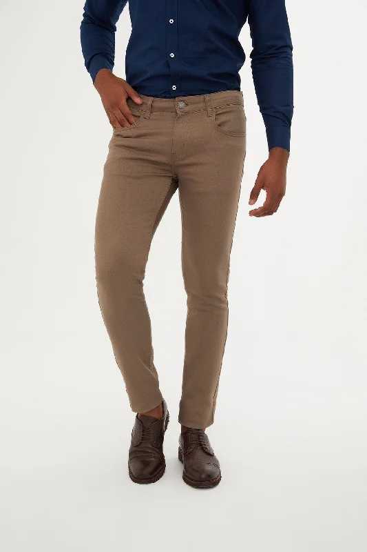 Exclusive Access Slim Fit 5 Pocket Mink Cotton Casual Pants