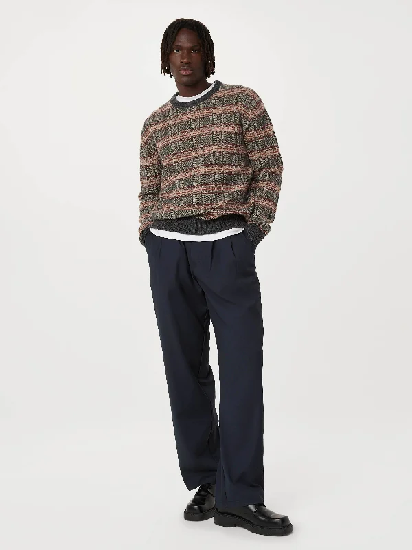 Steals and Deals The Donegal Striped Crewneck Sweater in Light Beige