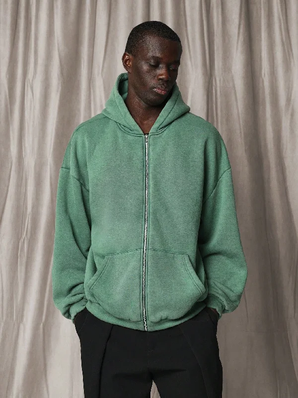 Today’s Deal Regular Fit Washed Zip-Up Hoodie