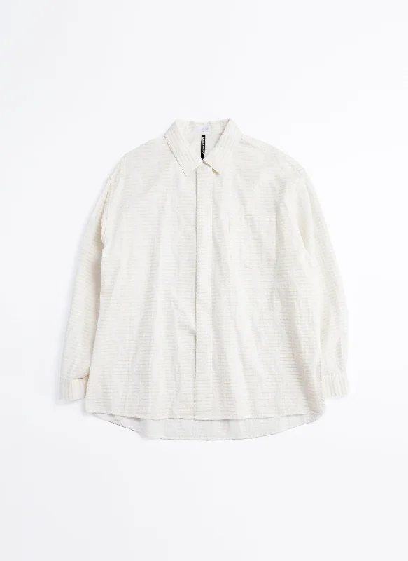 Daily Deals Albini Cotton Jacquard Long Sleeve Open Collar Shirt