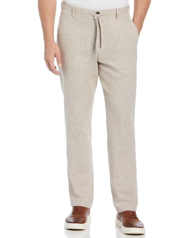Weekend Bargains to Cherish Linen Blend Drawstring Pant