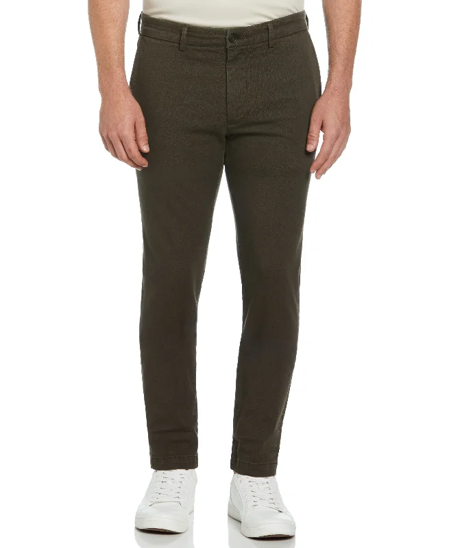 Shop and Save Slim Fit Dyed Solid Twill Chino Pant