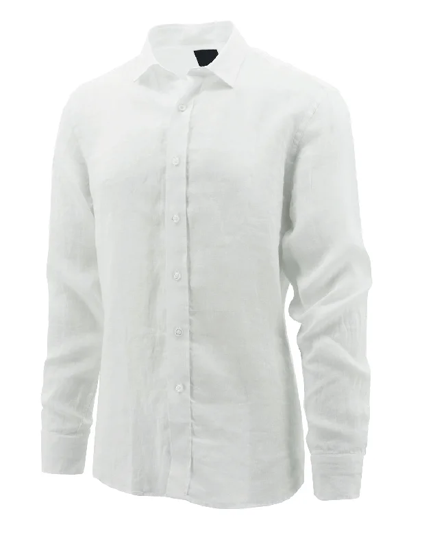 Weekend Offers That Shine Daniel  Hechter White Linen Shirt
