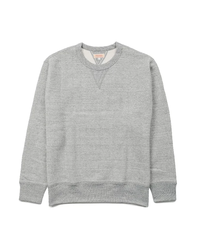 Price Buster The Real McCoy’s MC13111 10 oz. Loopwheel Crewneck Sweatshirt Grey