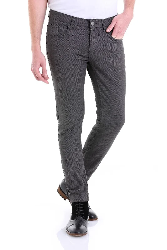 Exclusive Weekend Offers Inside Slim Fit Gray 5 Pocket Low Waist Cotton Casual Pants