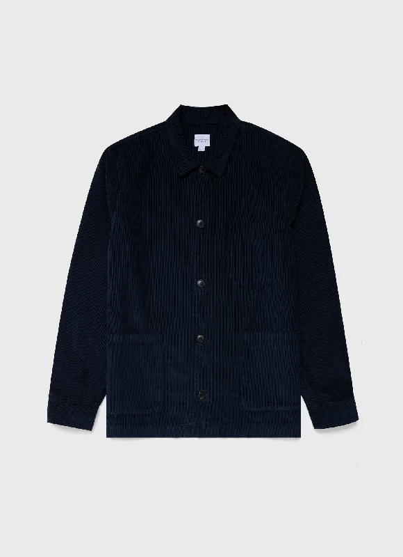 Unmissable Offer Men's Corduroy Twin Pocket Jacket in Navy
