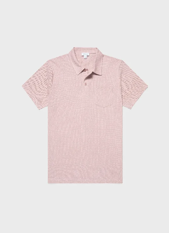 Hot Deal Men's Riviera Polo Shirt in Pale Pink