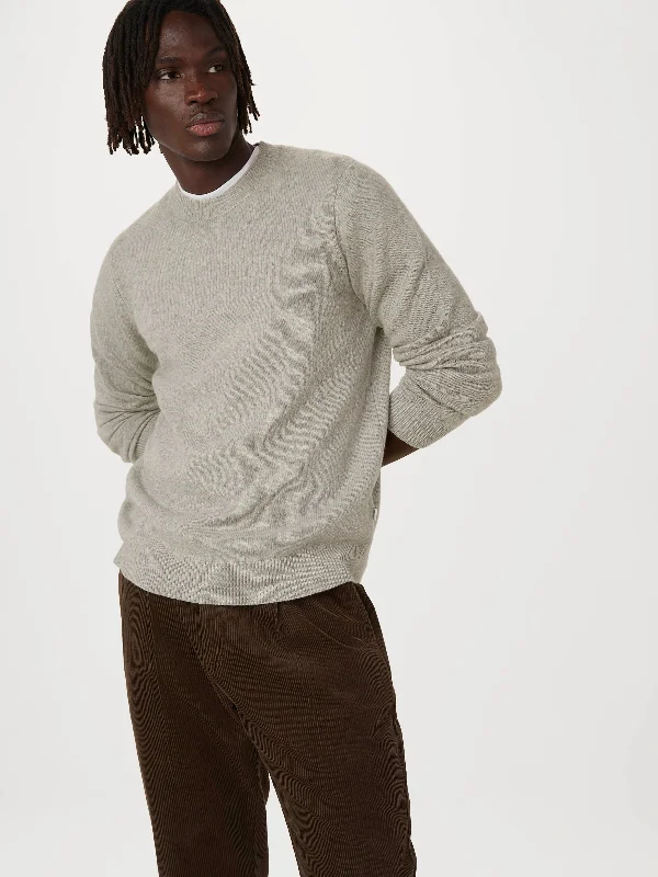 Instant Discount The Yak Wool Crewneck Sweater in Light Grey