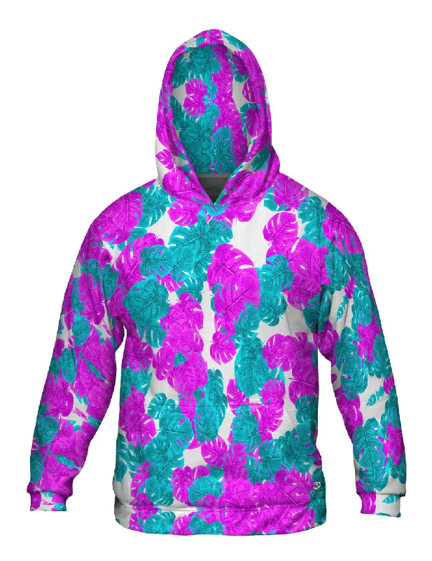 Crazy Savings Tropical Leaves Pink Foliage Pattern