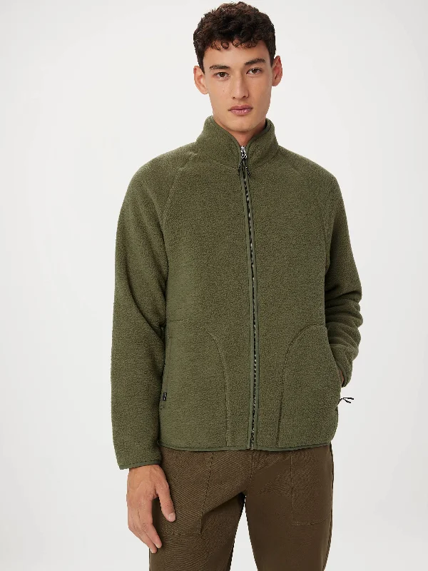 Today Only The Axis Polar Fleece Zip Up in Dark Olive