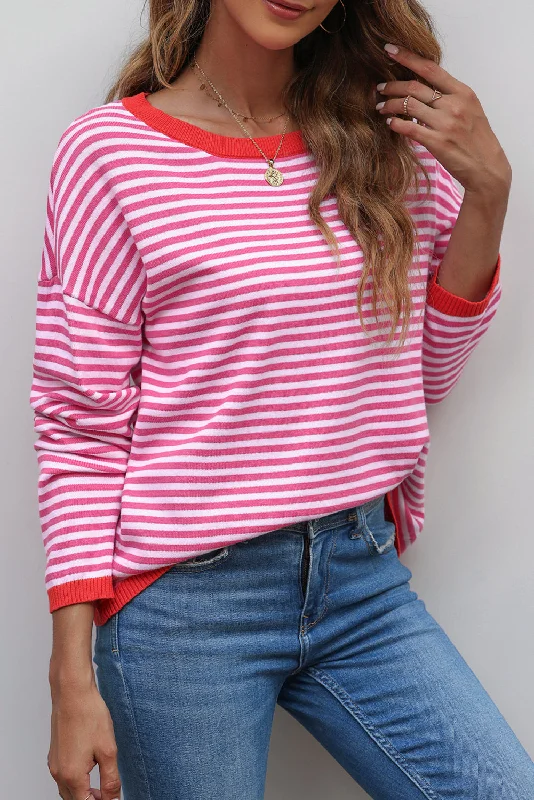 Striped Drop Shoulder Sweater