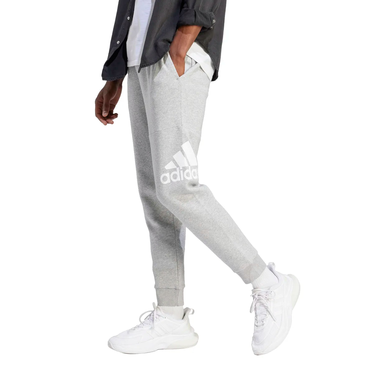 Quick Sale adidas Men's Essentials Fleece Tapered Cuff Big Logo Joggers (Tall)