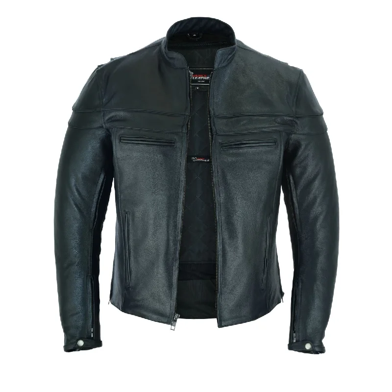 Weekend Specials to Delight VL531 Vance Leather Men's Racer Jacket with Zippered Vents