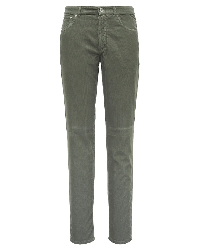 Shop Now Military Green Fine Corduroy Pant