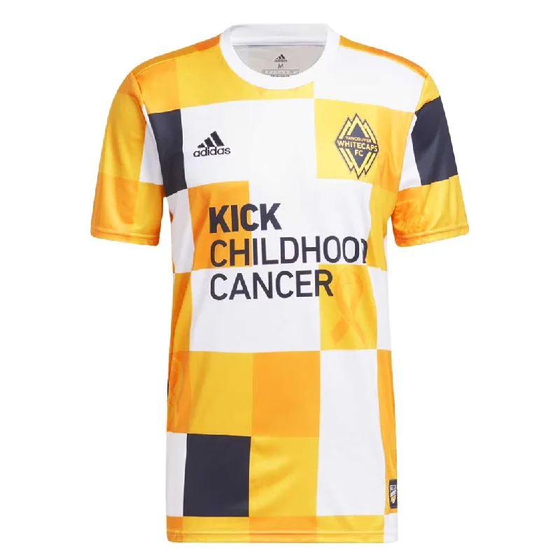 Don't Delay adidas - Men's Vancouver Whitecaps FC Kick Childhood Cancer Pre-Match Jersey (HT7800)