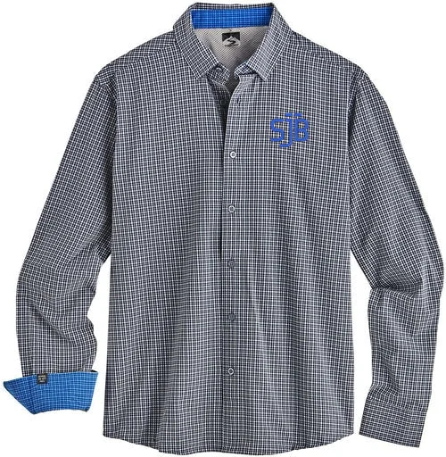 Limited Quantity Storm Creek Influencer Microplaid 4-Way Stretch Eco-Woven Shirt