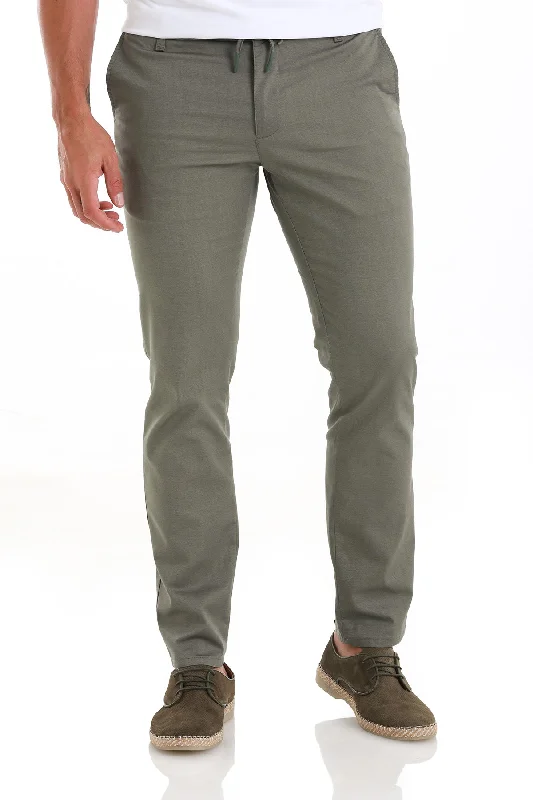 Markdown Sale Regular Fit Side Pocket Low Waist Cotton Blend Khaki Jogger