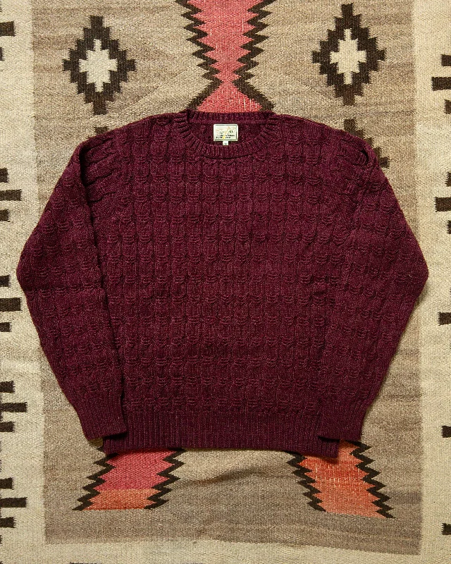 Weekend Bargains to Savor Highland Cableknit Sweater - Bordeaux