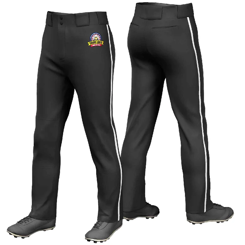 Year-End Sale Custom Black White Classic Fit Stretch Practice Loose-fit Baseball Pants