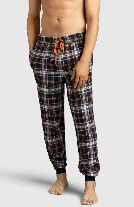 Weekend Discounts to Love Orange & Navy Flannel Jogger Pyjama