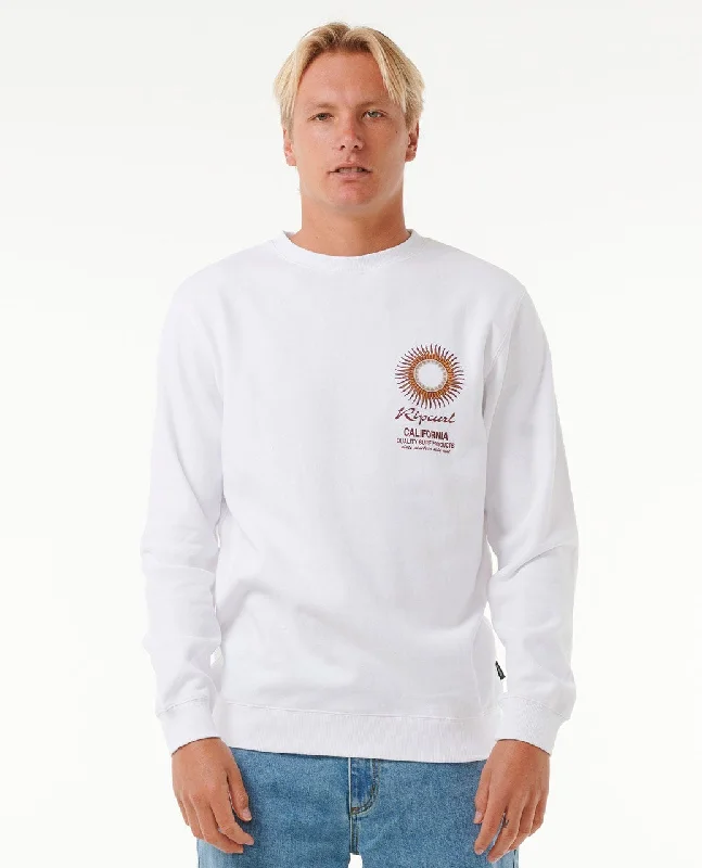 Weekend-Only Price Drops Rip Curl Sunset Desto Crew Sweatshirt-California White
