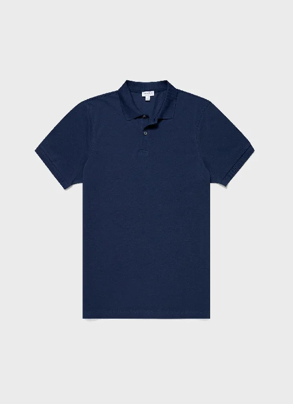 Weekend Bargains to Savor Men's Piqué Polo Shirt in Ink Blue