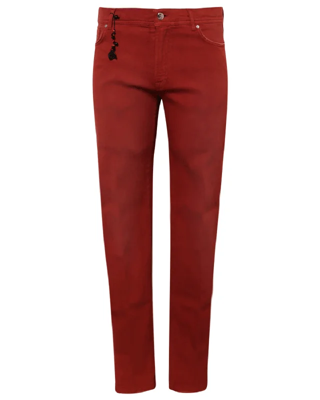 Today’s Deal Rust Distressed Bull Denim 5 Pocket Pant