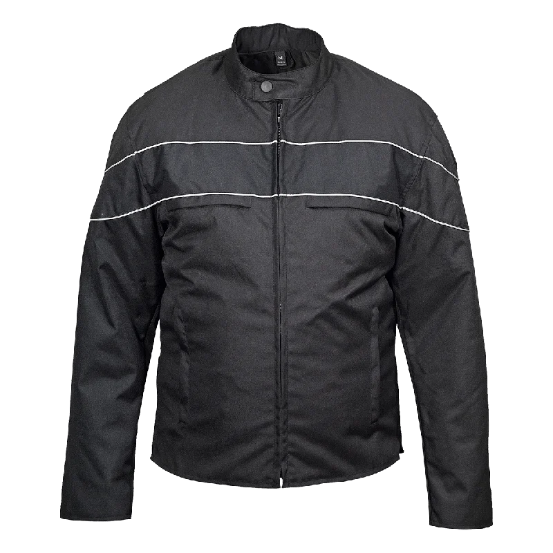 Weekend Bargains to Enjoy VL1558B Men's Cordura Jacket with Accent Stripe and Reflective Bands