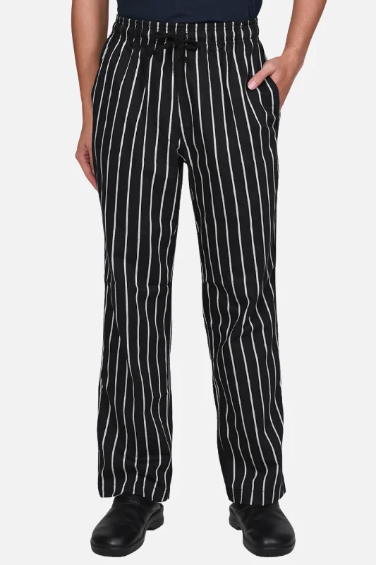 Hurry Up Big Stripes Chef Pants