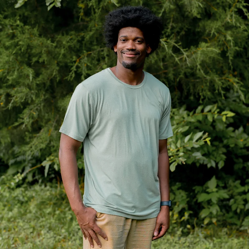 Instant Discount Men's Crew Neck Tee in Thyme