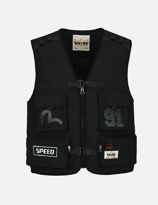 Bargain Prices Logo Embroidery Multi-Pocket Vest