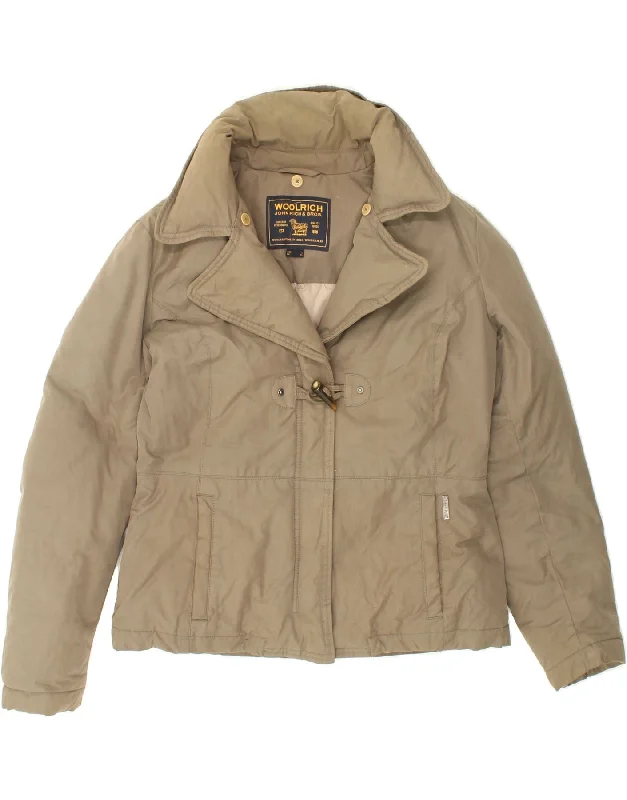 WOOLRICH Womens Bomber Jacket UK 18 XL Beige Cotton