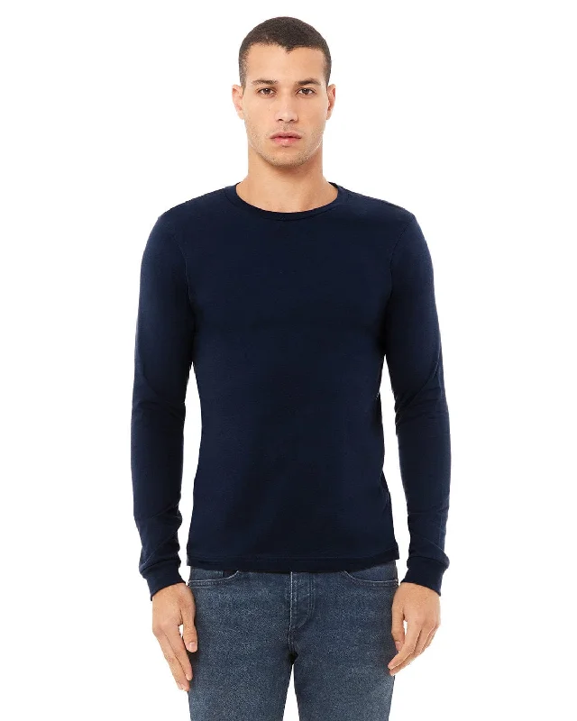 Savings Galore Bella+Canvas Long Sleeve Jersey T-Shirt | Navy