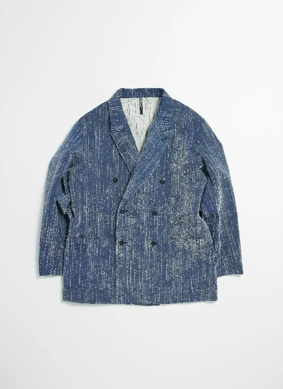 Special Offer Indigo Like Jacquard Soft Blazer