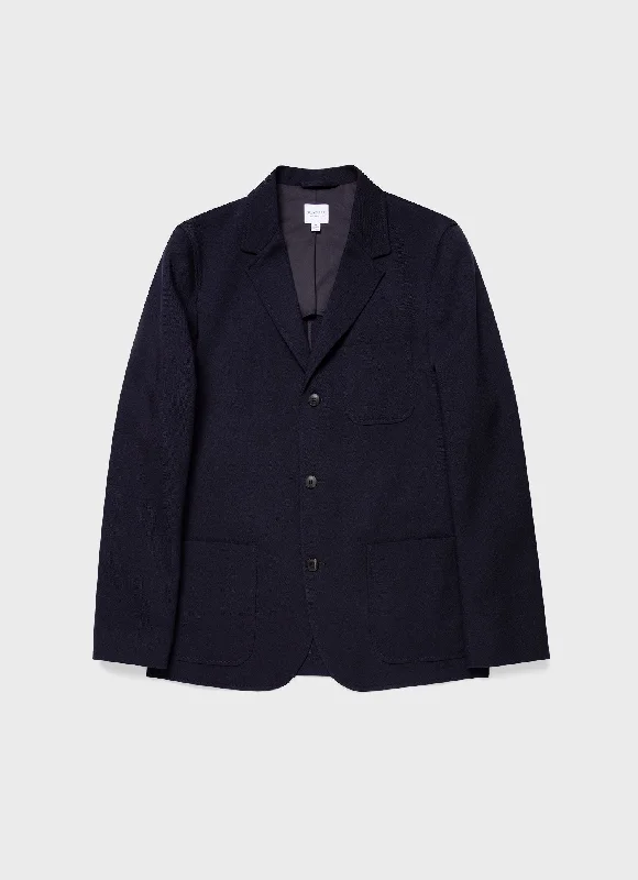 Weekend Deals That Amaze Men's Wool Twill Blazer in Dark Navy