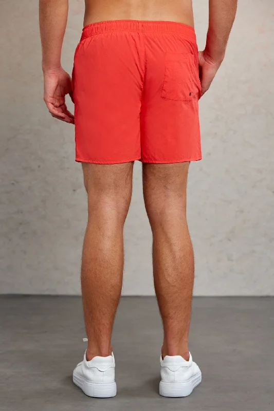 Weekend Discounts to Love Dynamic Fit Side Pocket Quick Dry Orange Swim Trunks