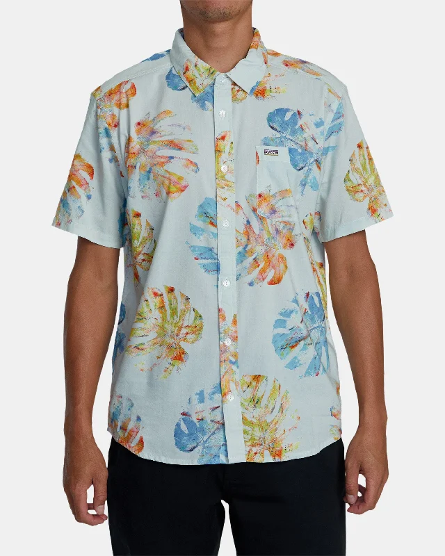 Weekend Savings Fiesta Oblow Hawaii Short Sleeve Shirt - Light Blue