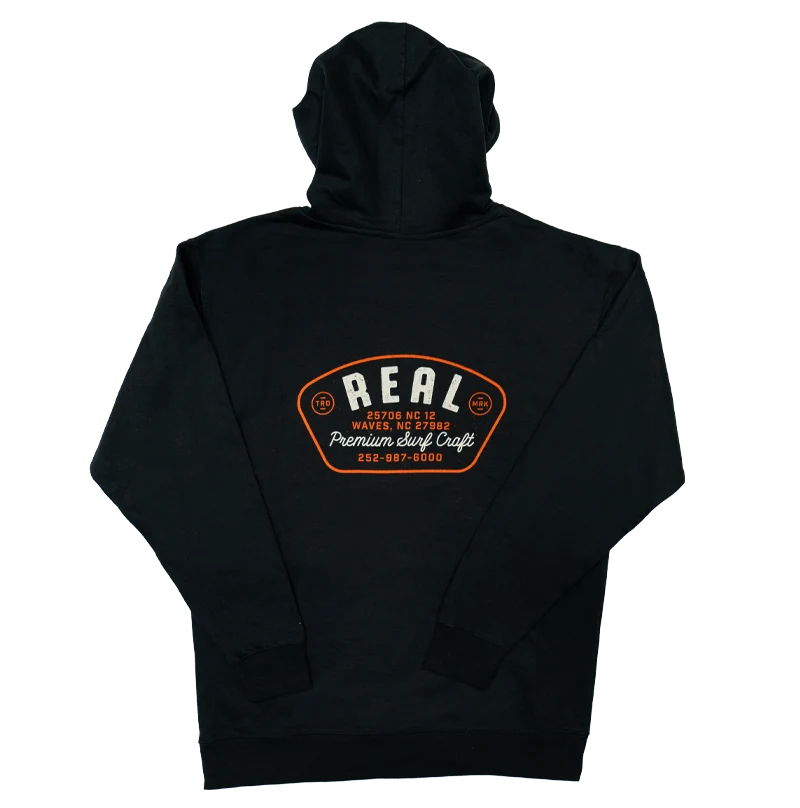 Exclusive Online Offer REAL Surf Craft Hooded Sweatshirt-Black