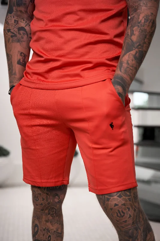 Loyalty Reward Father Sons Scuba Coral / Black Elasticated Drawstring Pintuck Shorts - FSH1043