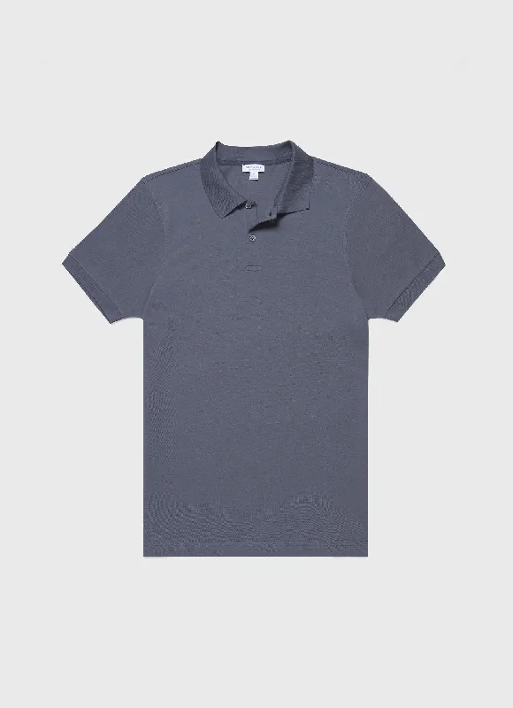 Reduced Prices Men's Piqué Polo Shirt in Slate Blue
